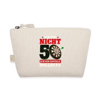 Ich bin nicht 50 ich bin Double Bullseye Darts - Bio-Täschchen - Natur - Vorne