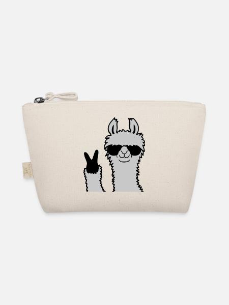 Cool Lama No Drama Llama Peace Lunettes de soleil - Trousse biologique - nature - Devant