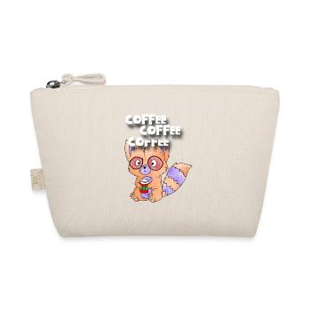 KAFFEE KAFFEE KAFFEE Lustiger Koffein süchtiger Waschbär - Bio-Täschchen - Natur - Vorne
