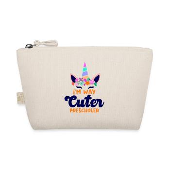 Preschool Kids Back to School Way Cuter for Girls - Organic Pouch - nature - Front