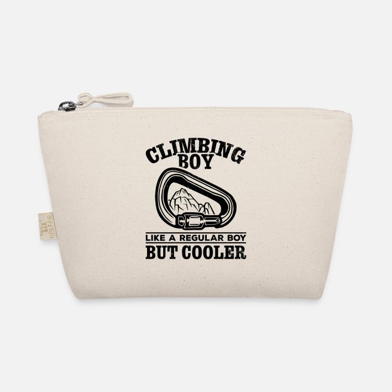 Climber Boy Climbing Bouldering Mountaineering Boy Organic Pouch