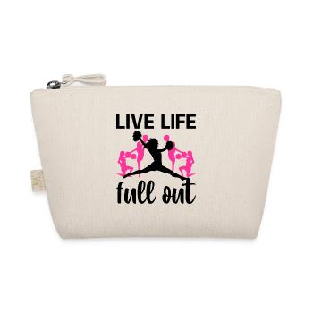 Live Life Full Out Cheerleader Cheerleading Gymnas - Bio-Täschchen - Natur - Vorne