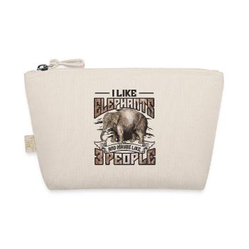 I Like Elephants And Maybe 3 People Elephant Lover - Organic Pouch - nature - Front