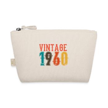 Geburtstag Papa Vintage 1960 - Bio-Täschchen - Natur - Vorne