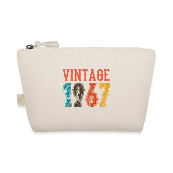 Birthday Papa Vintage 1967 - Organic Pouch - nature - Front