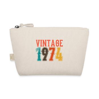 Geburtstag Papa Vintage 1974 - Bio-Täschchen - Natur - Vorne