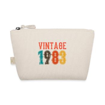 Geburtstag Papa Vintage 1983 - Bio-Täschchen - Natur - Vorne