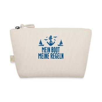 Mein Boot Meine Regeln | Segler | Segel T-Shirt - Bio-Täschchen - Natur - Vorne