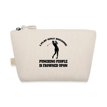 Golf Golfer Golf Club Saying Golf Ball - Organic Pouch - nature - Front