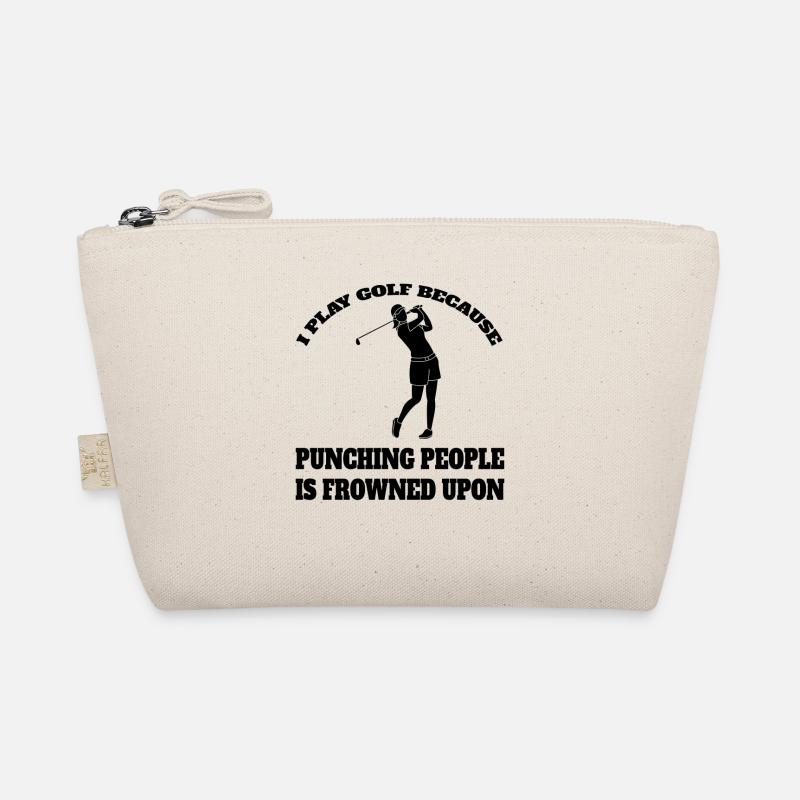 Golf Golfspielerin Golfschläger Spruch Golfball Bio-Täschchen