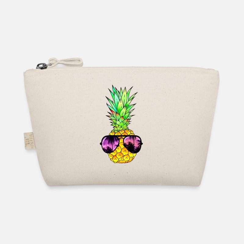 cool pineapple with sunglasses Organic Pouch