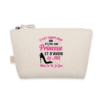 Princesse 69 Ans Idée Cadeau Anniversaire Amour - Trousse biologique - nature - Devant
