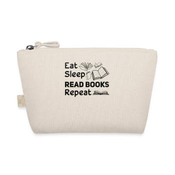 Eat Sleep Read Books Repeat Book Lover Bookworm - Organic Pouch - nature - Front