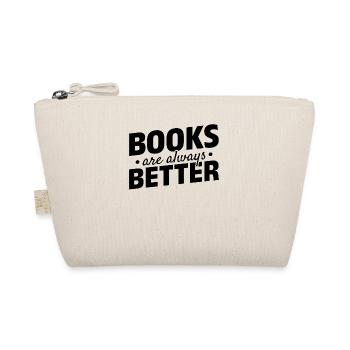 Books Are Always Better Bookworm Reading Library - Bio-Täschchen - Natur - Vorne