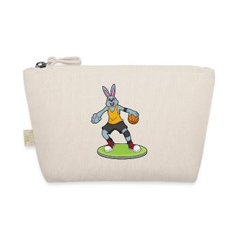 Hase Basketballspieler Basketball - Bio-Täschchen - Natur - Vorne