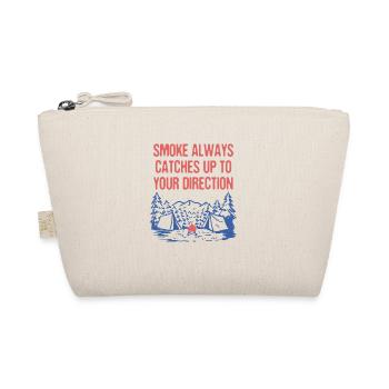 La fumée rattrape toujours camping blague camper jeu de mots - Trousse biologique - nature - Devant
