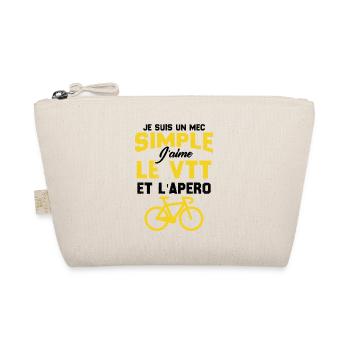 Je suis un mec simple j'aime le VTT et l'apéro - Trousse biologique - nature - Devant