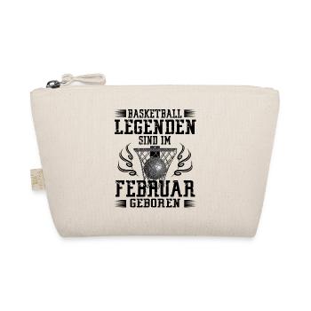 Februar Geburtstag Geschenk Basketball Basketballe - Bio-Täschchen - Natur - Vorne