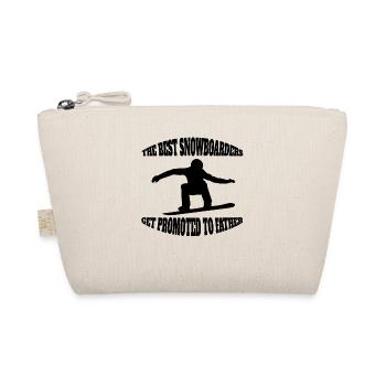 Snowboard Father Winter Sports Snowboarder Papa - Organic Pouch - nature - Front