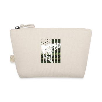Fishing Camouflage USA Flag for Bass Fisherman - Organic Pouch - nature - Front