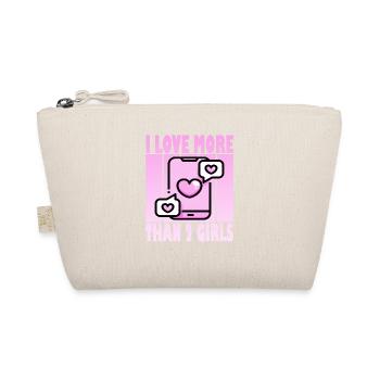 I love more than 2 girls - Polyamor - Organic Pouch - nature - Front