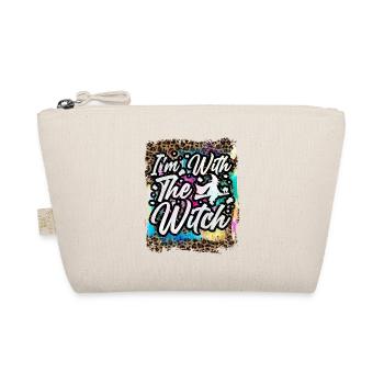 Halloween I'm with the witch Tie Dye - Organic Pouch - nature - Front