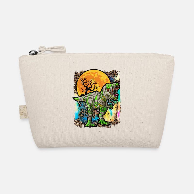 Halloween Dinosaur Zombie Tie Dye Organic Pouch