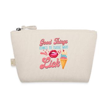 Ice Cream Cone Mouth Tongue Good - Bio-Täschchen - Natur - Vorne