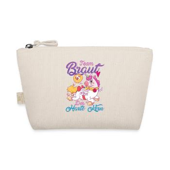 Team Braut Einhorn Der harte Kern - Bio-Täschchen - Natur - Vorne