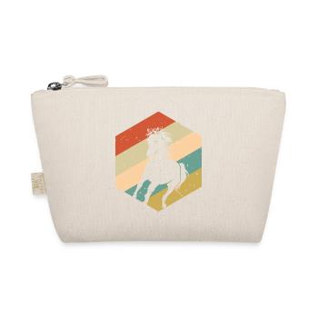 Retro Vintage Pferd - Bio-Täschchen - Natur - Vorne