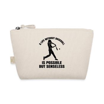 Baseball Geschenk Baseballspiel Baseballliebhaber - Bio-Täschchen - Natur - Vorne
