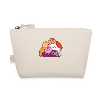 Lesbian Flag Pride LGBTQ Cute Penguin - Organic Pouch - nature - Front