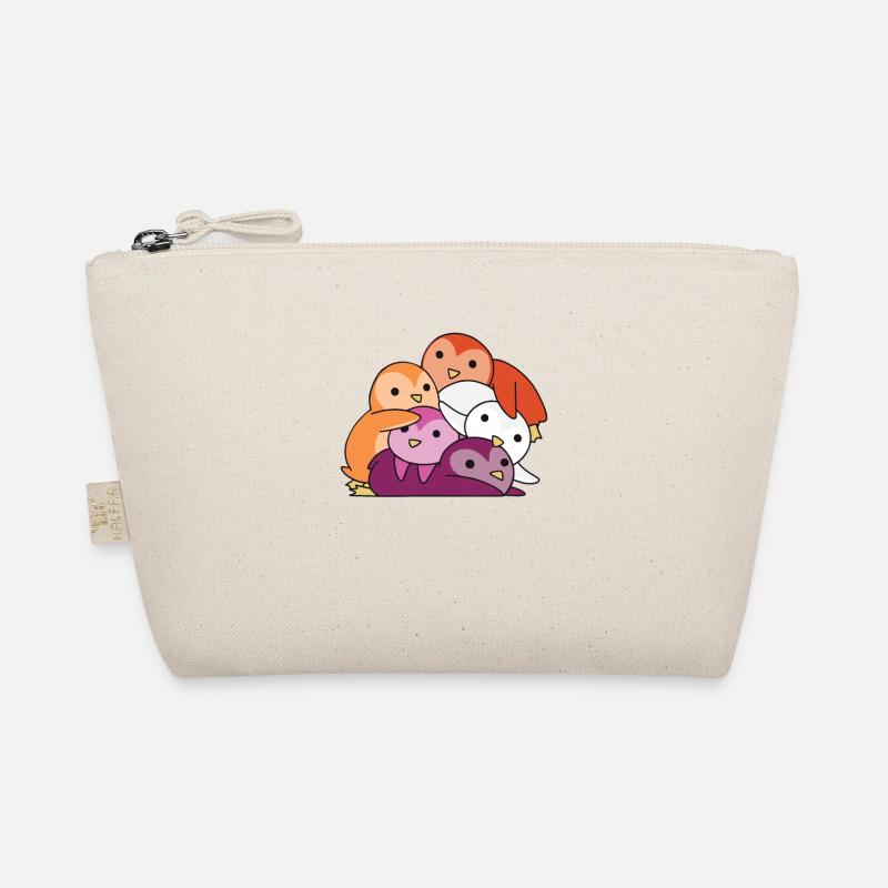 Lesbian Flag Pride LGBTQ Mignon Pingouin Trousse biologique