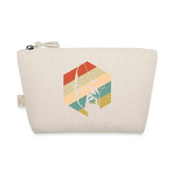 Retro Vintage Bogenschütze - Bio-Täschchen - Natur - Vorne