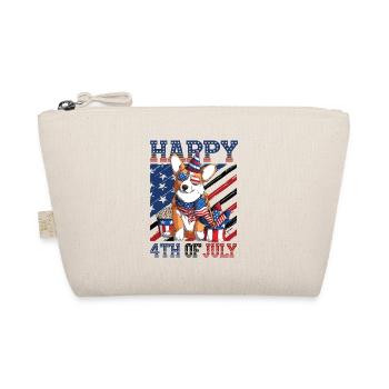 Happy 4th Of Juli Corgi - Bio-Täschchen - Natur - Vorne