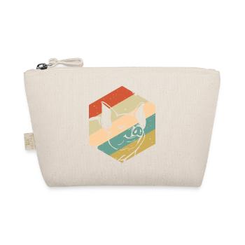 Retro Vintage Pig - Organic Pouch - nature - Front