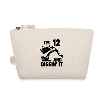 Ich bin 12 und Diggin' It - Bio-Täschchen - Natur - Vorne