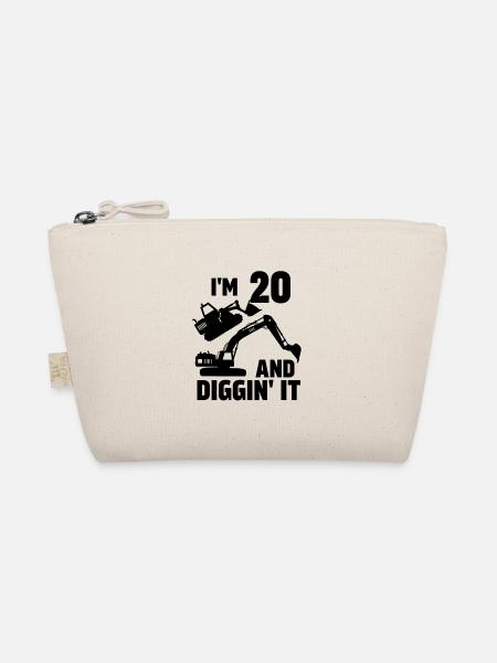 I'm 20 and Diggin' It - Organic Pouch - nature - Front