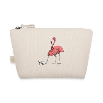 Golfers Golfers GolfIng Flamingo Motif - Organic Pouch - nature - Front