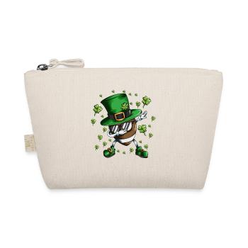 Football Fans St. Patrick's Day Dab Holiday Outfit - Organic Pouch - nature - Front