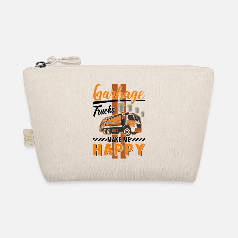 Garbage trucks make me happy garbage collection garbage trucks Organic Pouch