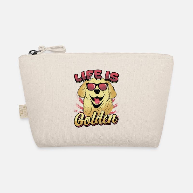 Das Leben ist golden - Golden Retriever Bio-Täschchen