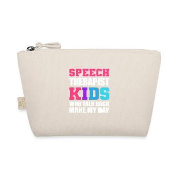 Children speaks back Physiotherapist gift - Organic Pouch - nature - Front