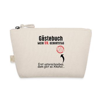 59. Geburtstag Gästebuch 59 Jahre - Bio-Täschchen - Natur - Vorne