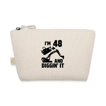 Ich bin 48 und Diggin' It - Bio-Täschchen - Natur - Vorne