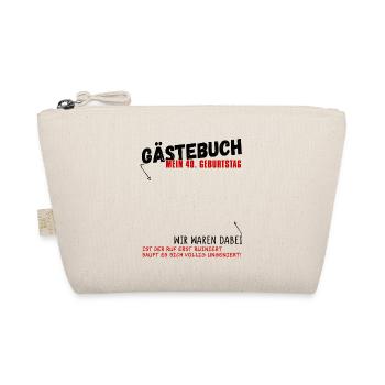 40. Geburtstag Gästebuch 40 Jahre - Bio-Täschchen - Natur - Vorne