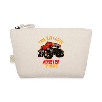 This Kid loves Monster Trucks - Organic Pouch - nature - Front