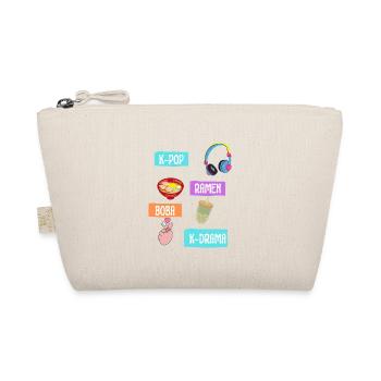K-Pop Fashion for Fans of korean K-Drama & K-Pop - Organic Pouch - nature - Front