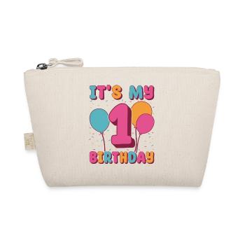 Es Ist Mein 1. Geburtstag - Bio-Täschchen - Natur - Vorne
