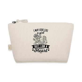 I May Look Like A Girl But I Am A Mermaid At Heart - Organic Pouch - nature - Front